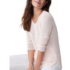 J MCLAUGHLIN CALLUM SWEATER M V NECK HAVANA KNIT YARN RELAXED CASUAL